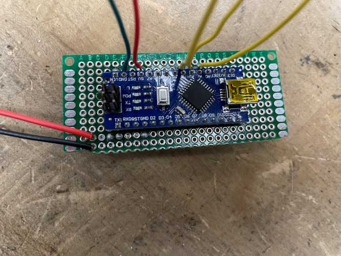 Arduino UNO soldered to board